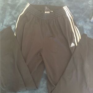 adidas Black Joggers with White Side Stripes